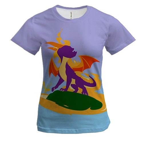 Женская 3D футболка Spyro the Dragon