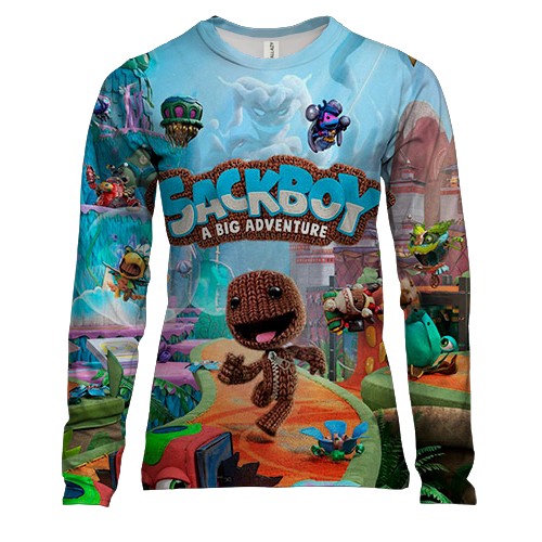 Женский 3D лонгслив Sackboy: A Big Adventure, logo
