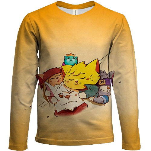 Детский 3D лонгслив Cat Quest heroes