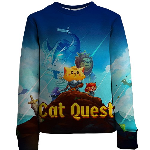 Детский 3D свитшот Cat Quest