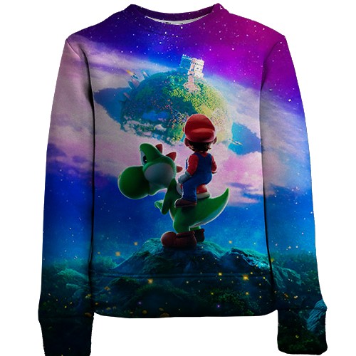 Детский 3D свитшот Yoshi and Mario