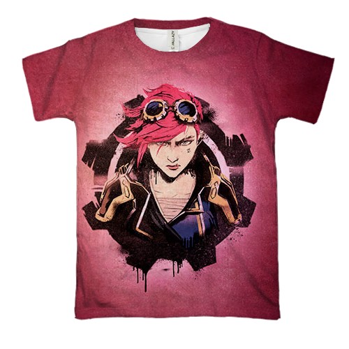 3D футболка Vi - LoL (Arcane)