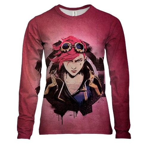 Женский 3D лонгслив Vi - LoL (Arcane)