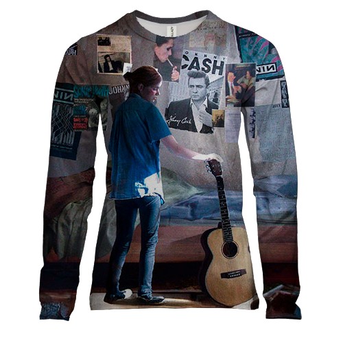 Жіночий 3D лонгслів Еллі з гітарою - TLoU