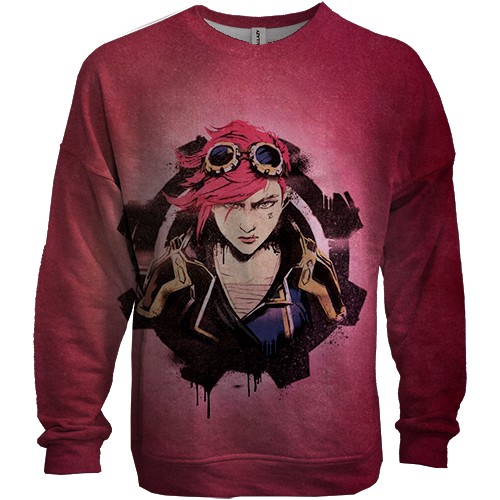 3D світшот Vi - LoL (Arcane)