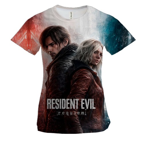 Женская 3D футболка Resident Evil Requiem