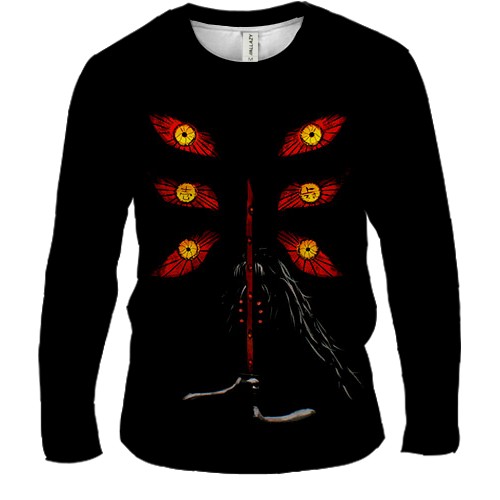 Чоловічий 3D лонгслів Kokushibo eyes - Demon Slayer
