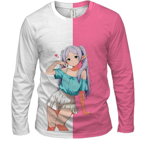 Мужской 3D лонгслив Frieren pink