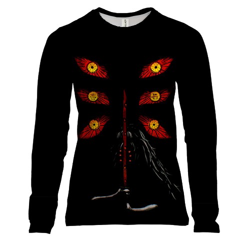 Женский 3D лонгслив Kokushibo eyes - Demon Slayer