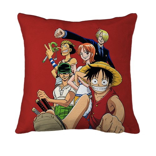 3D подушка One Piece team, red