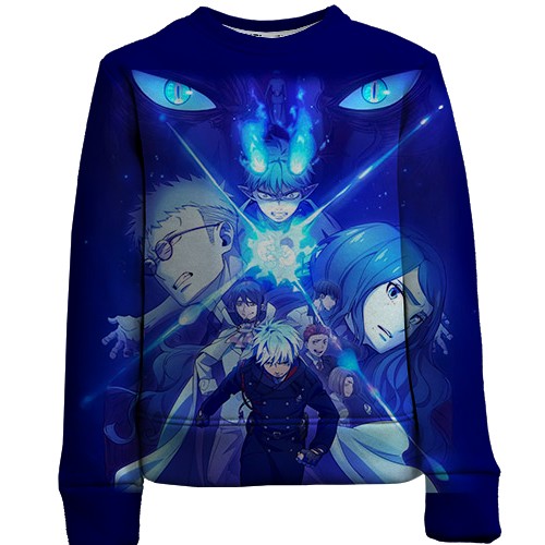 Дитячий 3D світшот Blue Exorcist