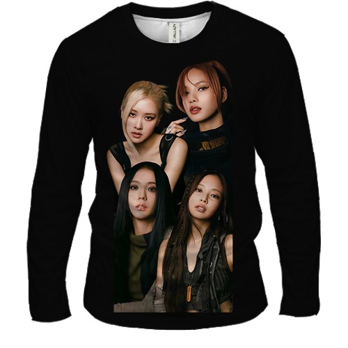 Мужской 3D лонгслив Blackpink Band