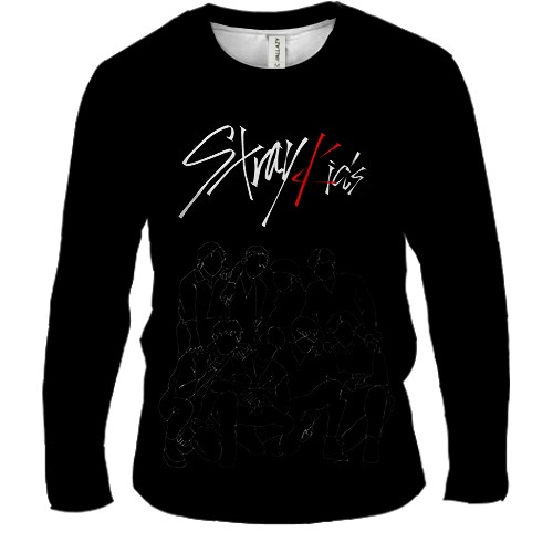 Мужской 3D лонгслив Stray Kids (силуэты)