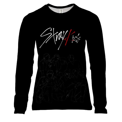 Жіночий 3D лонгслів Stray Kids (силуеты)