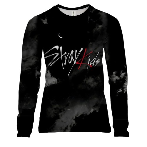 Жіночий 3D лонгслів Stray Kids (нічне небо)