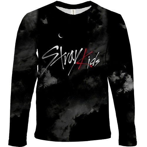 Детский 3D лонгслив Stray Kids (ночное небо)