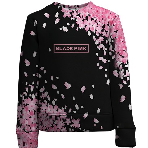 Дитячий 3D світшот Blackpink Flowers