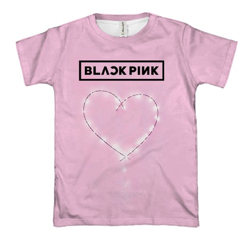 3D футболка Blackpink Heart (pink)