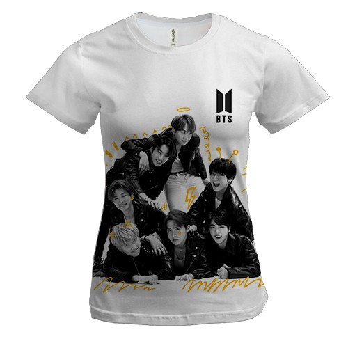 Женская 3D футболка BTS Map of the Soul