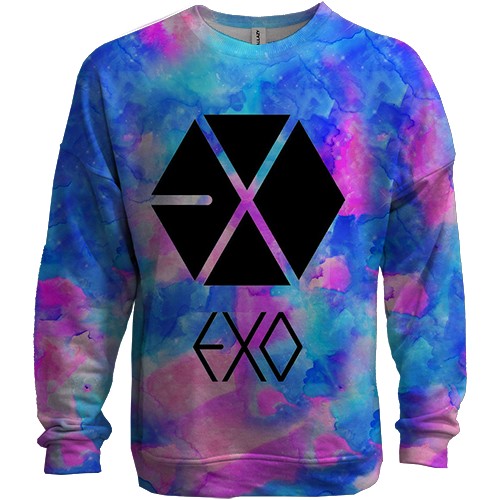 3D свитшот EXO акварельный арт