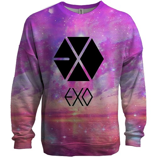3D свитшот EXO Розовые облака