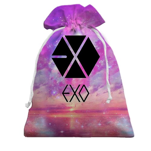 3D Подарочный мешочек EXO Розовые облака