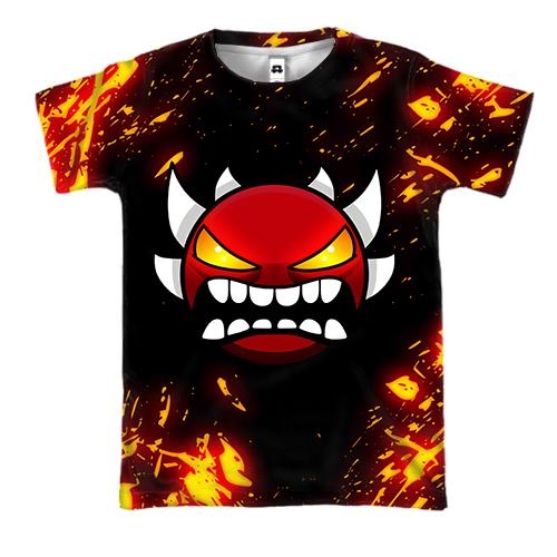 3D футболка Geometry Dash | Demon