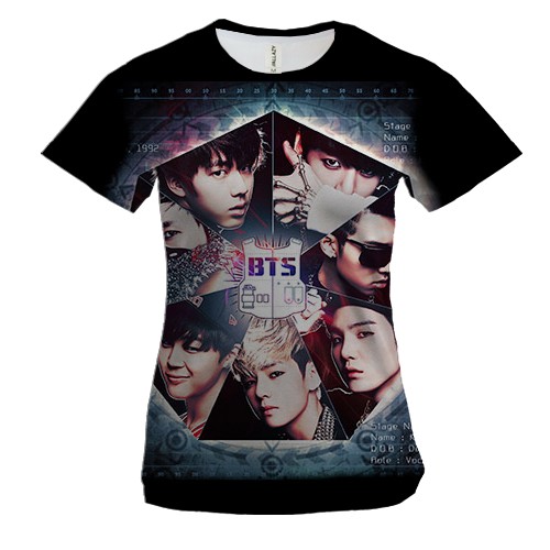 Жіноча 3D футболка BTS frame