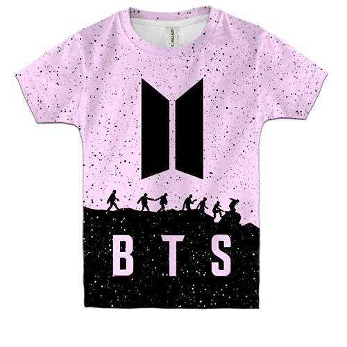 Дитяча 3D футболка BTS (K-Pop) силуети