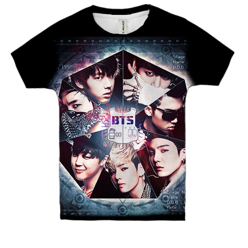 Дитяча 3D футболка BTS frame