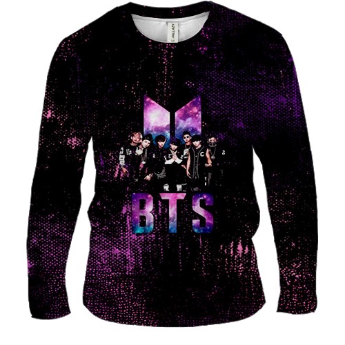 Чоловічий 3D лонгслів BTS paint dots