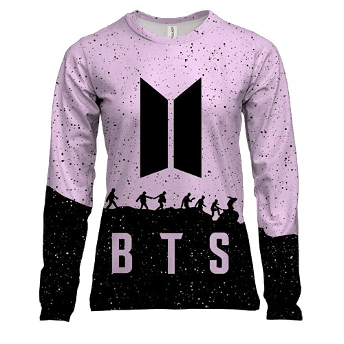 Жіночий 3D лонгслів BTS (K-Pop) силуети