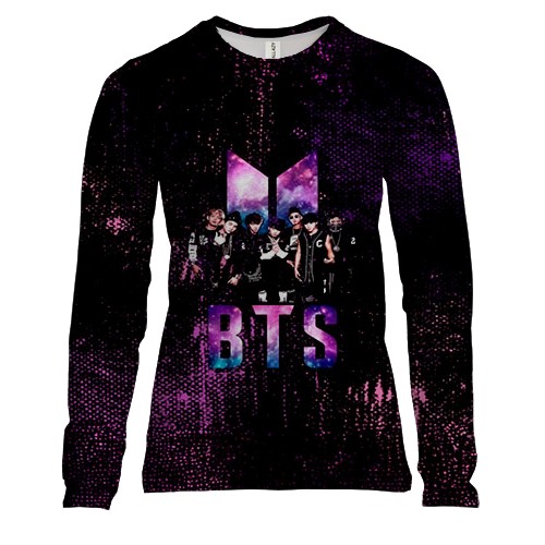 Женский 3D лонгслив BTS paint dots