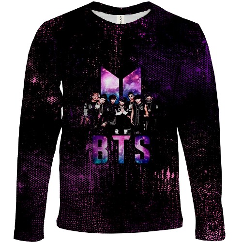 Дитячий 3D лонгслів BTS paint dots