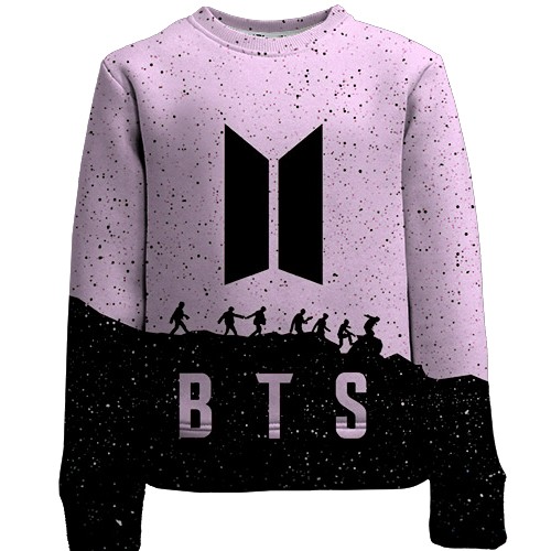 Дитячий 3D світшот BTS (K-Pop) силуети