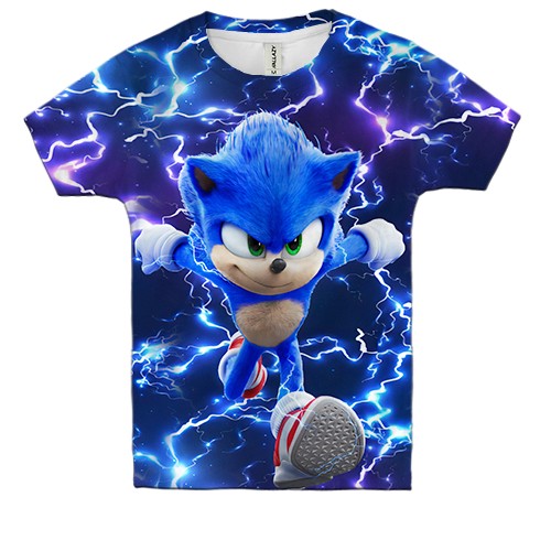 Детская 3D футболка SONIC (Молнии) Детская 3D футболка SONIC (Молнии)