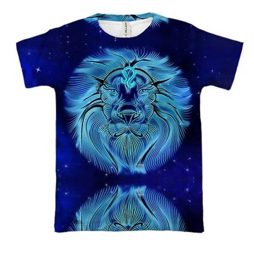3D футболка со знаком зодиака Лев (2)