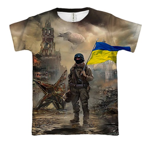 3D футболка с украинским воином