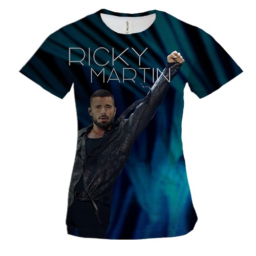 Женская 3D футболка Ricky Martin Live