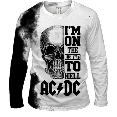Мужской 3D лонгслив "AC/DC" - I`m on the Highway to Hell