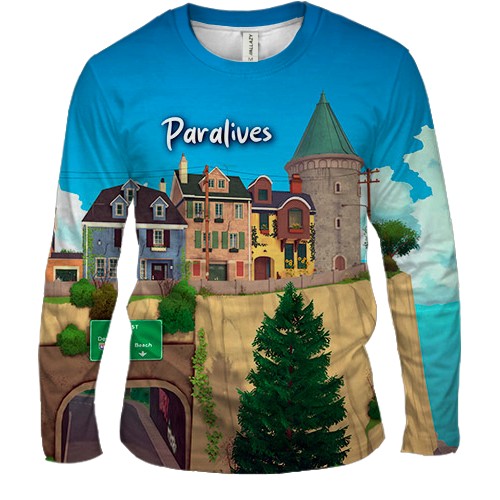 Мужской 3D лонгслив Paralives