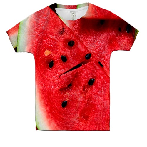 Детская 3D футболка с дольками арбуза