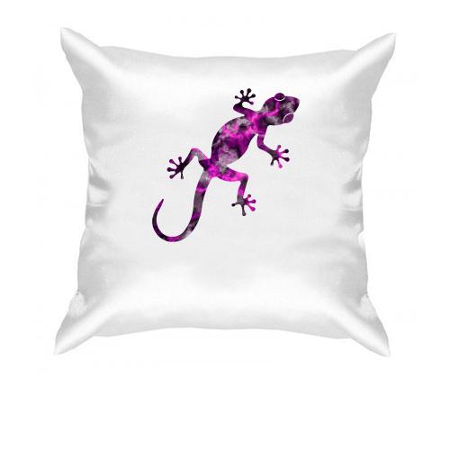Подушка с космическим гекконом