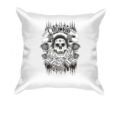 Подушка lucky skull