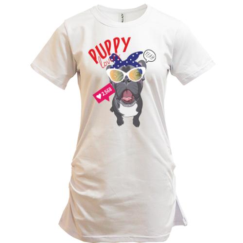 Подовжена футболка Puppy Lovers