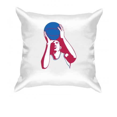 Подушка з баскетболістом що цілиться