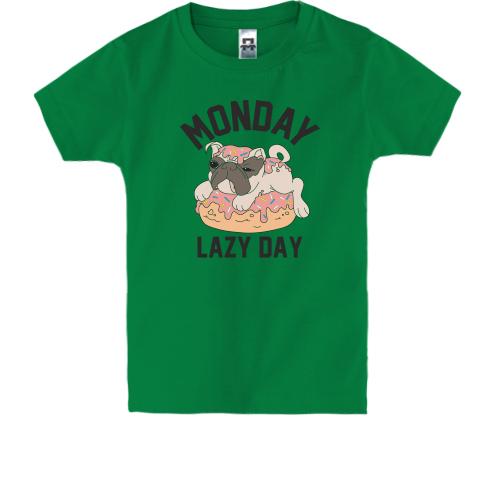 Детская футболка Monday Lazy Day Собака