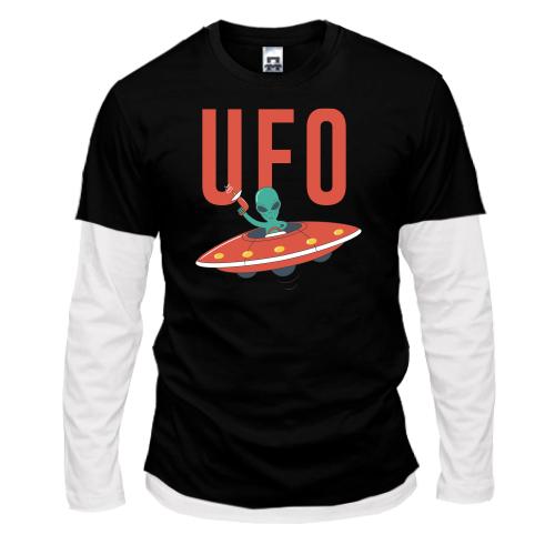 Комбинированный лонгслив UFO НЛО