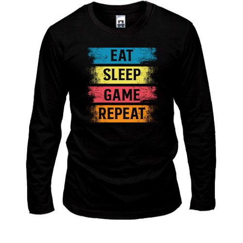 Лонгслив Eat Sleep Game Repeat