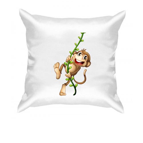 Подушка с весёлой обезьянкой
